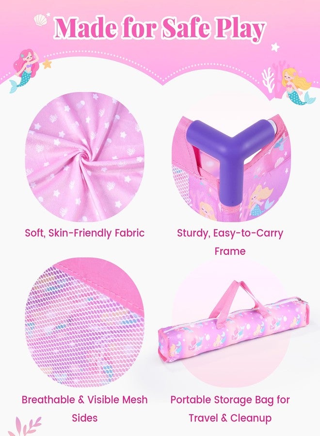 BABESIDE مجموعة لعب سرير دمية بيبي سايد مع فراش وإكسسوارات، سرير دمية قابل للطي لدمى مقاس 18 بوصة، هدية لعب تظاهري للبنات - Image 4